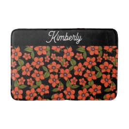 Scarlet Pimpernel Watercolor Monogram Badmat