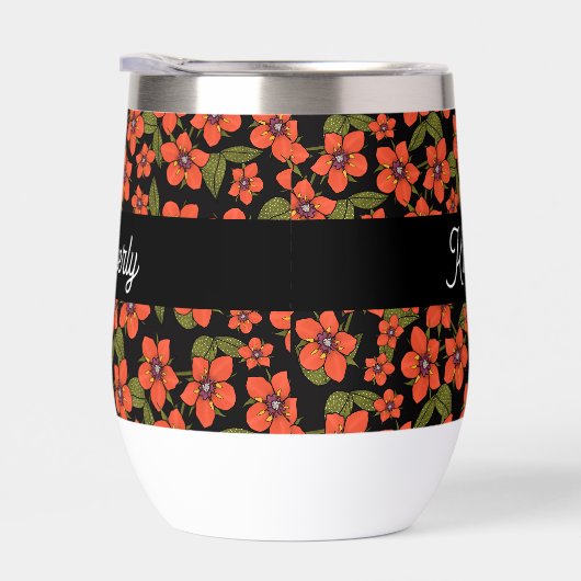 Scarlet Pimpernel Watercolor Monogram Name (Rechts)