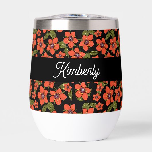 Scarlet Pimpernel Watercolor Monogram Name (Voorkant)