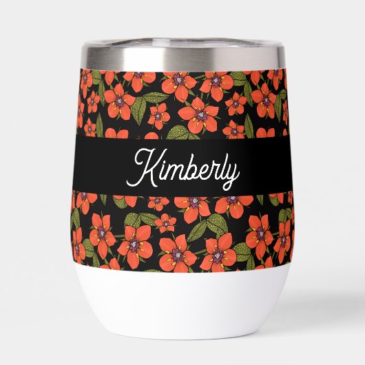 Scarlet Pimpernel Watercolor Monogram Name (Achterkant)