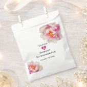 Scarlet Pink Floral Peony Bedankzakje (Geknipt)