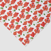 Scarlet Poppies Bloemenpatroon om aan te passen Tissuepapier (Detail)