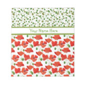 Scarlet Poppies en Buds Notitieblok of Jotter (Voorkant)