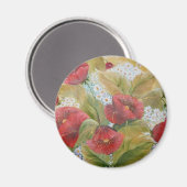 SCARLET POPPIES FINEART MAGNET (Voorkant / Achterkant)