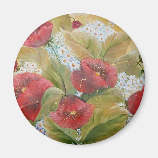 SCARLET POPPIES FINEART MAGNET (Voorkant)