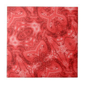 Scarlet red abstracte moderne kunst tegeltje (Voorkant)
