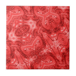 Scarlet red abstracte moderne kunst tegeltje