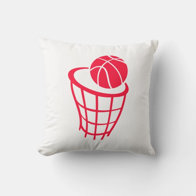 Scarlet Red Basketball Kussen (Voorkant)