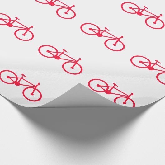 Scarlet Red Bicycle Cadeaupapier (Hoek)