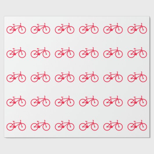 Scarlet Red Bicycle Cadeaupapier (Vlak)