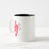 Scarlet Red Boxing Tweekleurige Koffiemok (Voorkant links)