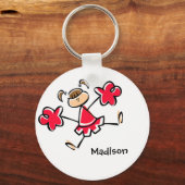 Scarlet Red Cheerleader Sleutelhanger (Voorkant)