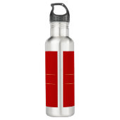 Scarlet Red Gold-kleuren Voeg naamscript toe Waterfles (Achterkant)