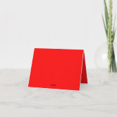 Scarlet Red Gothic Halloween Kaart (Achterkant)
