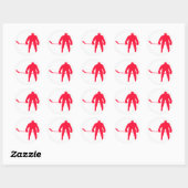 Scarlet Red Hockey Ronde Sticker (Vel)
