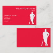 Scarlet Red Honkbal; Softbal Visitekaartje (Voorkant / Achterkant)