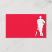 Scarlet Red Honkbal; Softbal Visitekaartje (Achterkant)