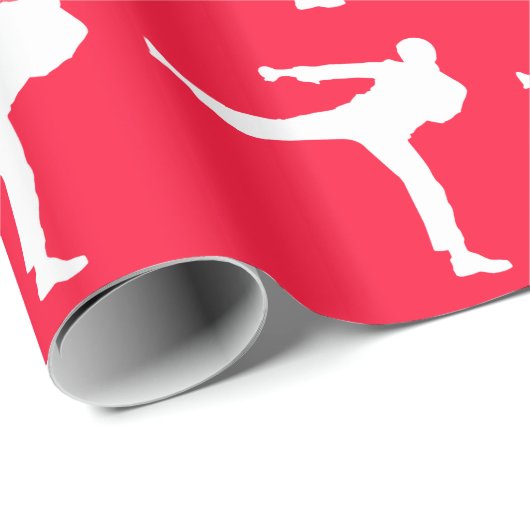 Scarlet Red Martial Art Cadeaupapier (Rol Hoek)