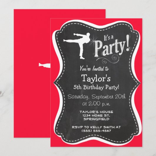 Scarlet Red Martial Art Kaart (Voorkant / Achterkant)