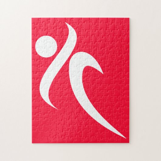 Scarlet Red Running Legpuzzel (Verticaal)