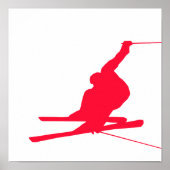 Scarlet Red Snow Ski Poster (Voorkant)
