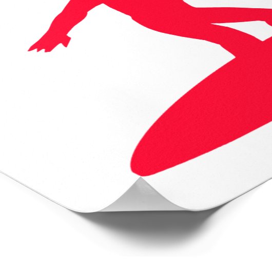Scarlet Red Surfing Poster (Hoek)