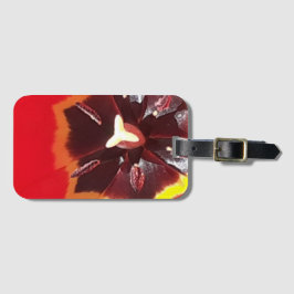 Scarlet Red Tulip Bagagelabel