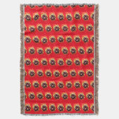 Scarlet Red Tulip Deken (Voorkant Verticaal)