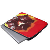 Scarlet Red Tulip Electronics Bag Laptop Sleeve (Voorkant onderkant)