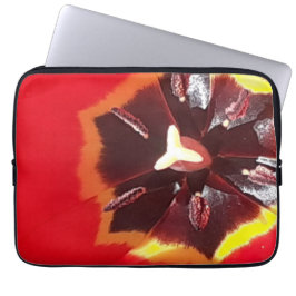 Scarlet Red Tulip Electronics Bag Laptop Sleeve