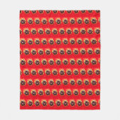 Scarlet Red Tulip Fleece Blanket (Voorkant)