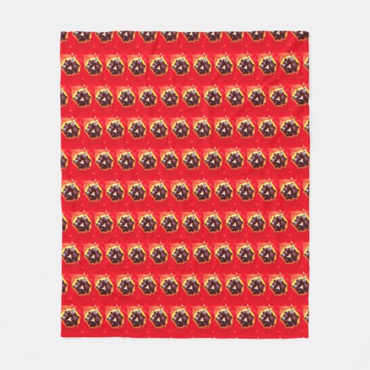 Scarlet Red Tulip Fleece Blanket (Voorkant)
