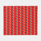 Scarlet Red Tulip Fleece Blanket Deken (Voorkant (Horizontaal))