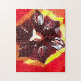 Scarlet Red Tulip Jigzaag Puzzle Legpuzzel