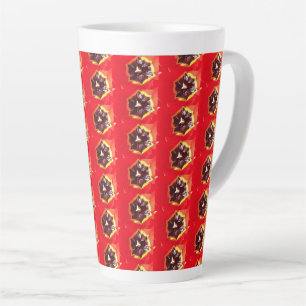 Scarlet Red Tulip Latte Mok