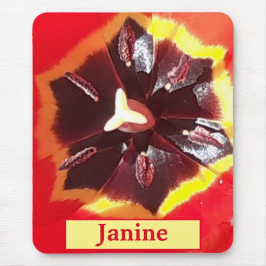 Scarlet Red Tulip Muismat (Voorkant)