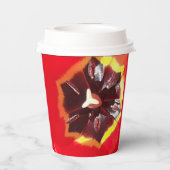 Scarlet Red Tulip Papieren Bekers (Achterkant)