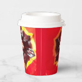 Scarlet Red Tulip Papieren Bekers (Rechts)