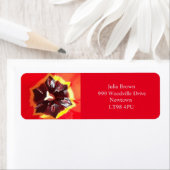 Scarlet Red Tulip Return Address Labels (Insitu)