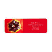 Scarlet Red Tulip Return Address Labels (Voorkant)