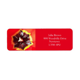 Scarlet Red Tulip Return Address Labels