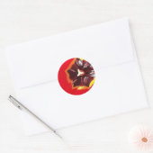 Scarlet Red Tulip Ronde Sticker (Envelop)