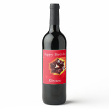 Scarlet Red Tulip Wine Label