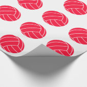 Scarlet Red Volleyball Cadeaupapier (Hoek)