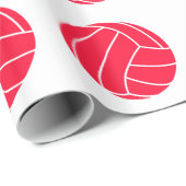 Scarlet Red Volleyball Cadeaupapier (Rol Hoek)