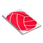 Scarlet Red Volleyball Notitieboek (Rechterzijde)