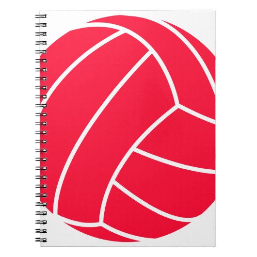 Scarlet Red Volleyball Notitieboek (Voorkant)