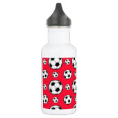 Scarlet Red & White Voetbal Pattern Waterfles (Links)