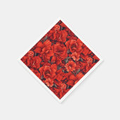Scarlet rode bohemian floral servet (Hoek)