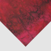 'Scarlet' Rode zijde Abstract Tissuepapier (Detail)